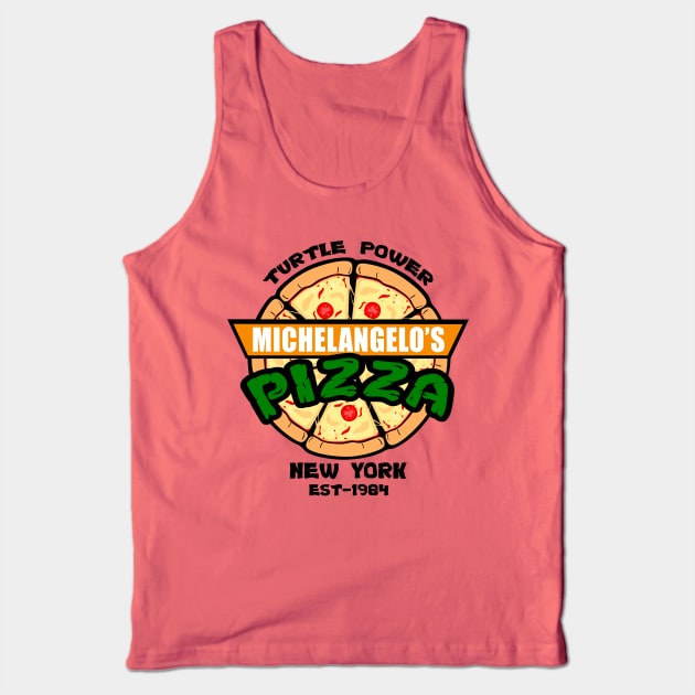 Michelangelo's Pizza Tank Top by Melonseta